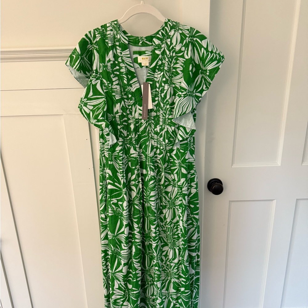 Anthropologie Maeve Cassandra Green Dress